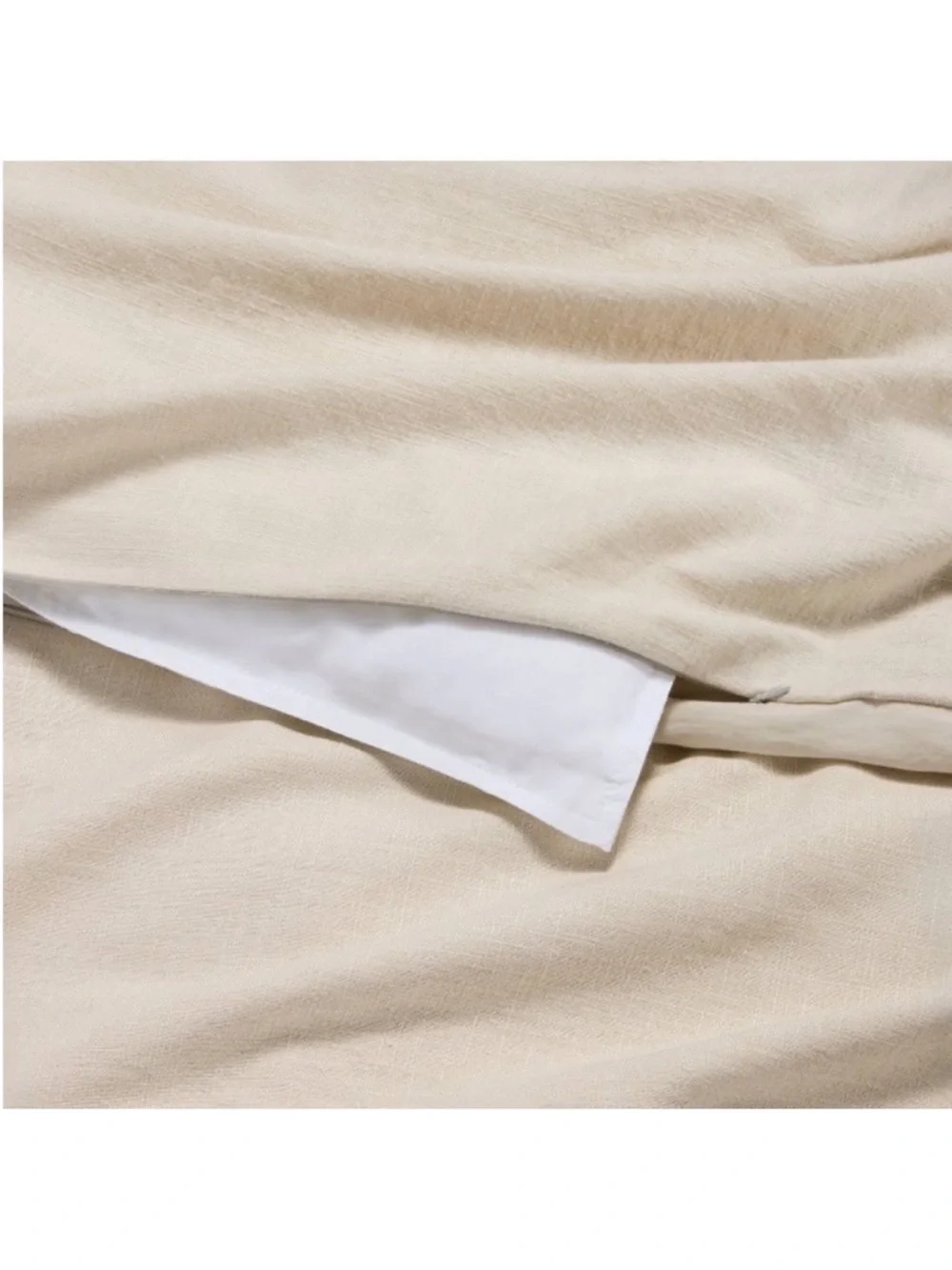 NWT King Heavyweight Linen Blend Duvet Cover & Sham Set Natural - Casaluna